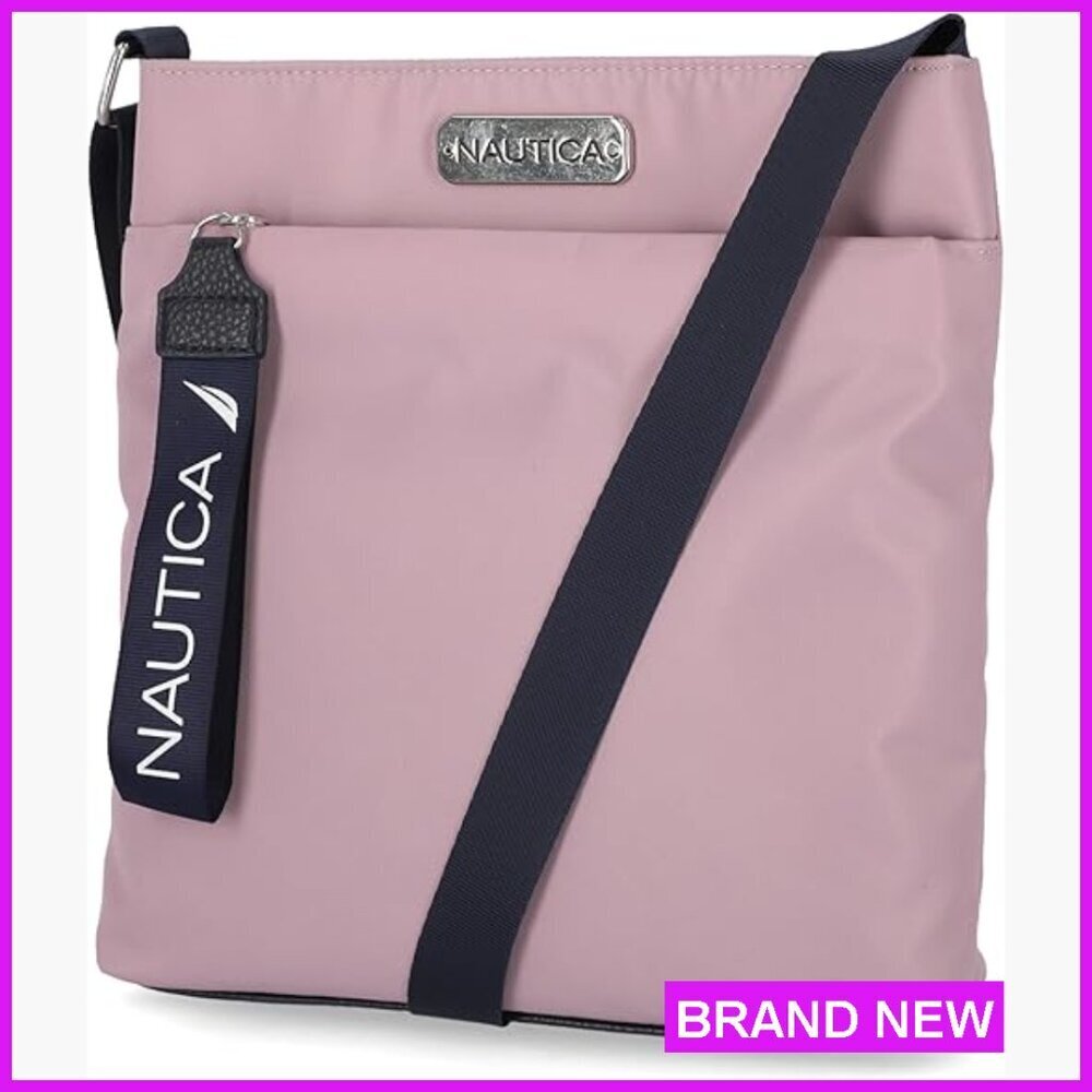 Nylon Crossbody Bag Chic Minimal Lightweight Adjustable Strap Work Purse